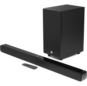 JBL Cinema SB190 2.1 Channel Soundbar with Virtual Dolby Atmos and Wireless 6.5" Subwoofer, Black (Refurbished) Good