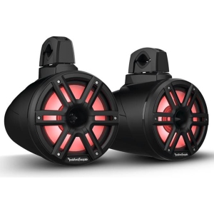 Rockford Fosgate M2WL-8HB 8” Color Optix Horn Wake Tower Speakers – Black – Pair