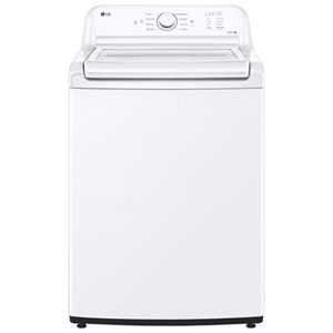 LG 4.8 Cu. Ft. (IEC) Top Load Agitator Washer with ThinQ, TurboWash, and Turbo/Speed Wash (WT6105CW) - White