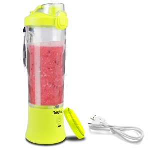 Total Chef Cordless Portable Blender, 20 oz (600 mL) Personal Blender, USB Rechargeable, Yellow
