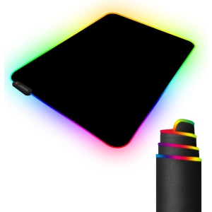 RGB Gaming Mouse Pad with 11 RGB Light up Modes,LED Gaming Pad,Non-Slip Rubber Based Computer Mice mat Medium