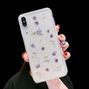 Samsung Galaxy A50 Case Dry Flower Liquide Giliter Soft Slim Shockproof Cover