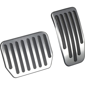 Foot Pedal Pads Set for Tesla Model 3 Model Y, Non-Slip Performance Aluminum Car Accessories Brake & Accelerator Pedal Covers for Model 3/Y (Silver)