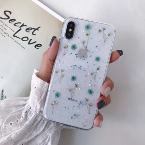Samsung Galaxy A71 Case Dry Flower Liquide Giliter Soft Slim Shockproof Cover