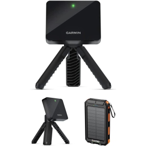 Garmin Approach R10 Portable Golf Launch Monitor & Simulator for Home - with Protective Case, Tripod & The Golfather Charger Bundle