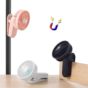Ventilateur Portable Numérique - 5 Vitesses, 17400 Tr/min - Batterie 3000 MAh - Compact Avec Mousqueton