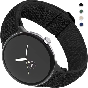 Stretchy Nylon Band Compatible Google Pixel Watch Bands Men Women,Adjustable Sport Breathable Soft Wristband Loop Woven Strap for Google Pixel Watch Band Google Pixel Watch