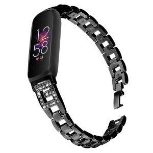 Compatible for Fitbit Inspire 3 Metal Bands with Tools, Rhinestone Diamond Crystal Wristband Adjustable Stainless Steel Bracelet Jewelry Strap for Inspire 3 Fitness Tracker