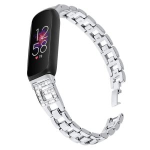 Compatible for Fitbit Inspire 3 Metal Bands with Tools, Rhinestone Diamond Crystal Wristband Adjustable Stainless Steel Bracelet Jewelry Strap for Inspire 3 Fitness Tracker
