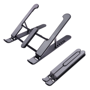 BATTPIT Laptop Stand, Portable Laptop Mount for Desk, 6 Levels Height Adjustment, Eye-Level Ergonomic Design, Compatible with All laptops and Tablets from 4.5 - 16" -White