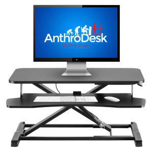 AnthroDesk Ergospring Standard 31.5" Standing Desk Riser, Height Adjustable from Sit to Stand Positions