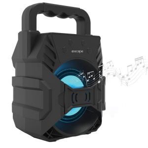Escape - Bluetooth Wireless Speaker, With FM Radio and Backlight, Black