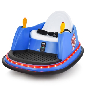Gymax 12V Vehicle 360° Spin Race Toy Kids Ride On Bumper Car w/ Remote Control