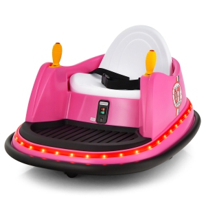 Gymax 12V Vehicle 360° Spin Race Toy Kids Ride On Bumper Car w/ Remote Control