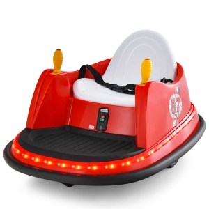 Gymax 12V Vehicle 360° Spin Race Toy Kids Ride On Bumper Car w/ Remote Control