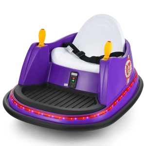 Gymax 12V Vehicle 360° Spin Race Toy Kids Ride On Bumper Car w/ Remote Control