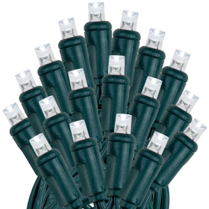 8.5 Foot 20 Light Mini LED Crafting Lights by Novelty Lights, Green Wire with 24 Inch Lead, Non-Connectable Short Fairy Light String for Art Projects, Bottle Lights, Crafts