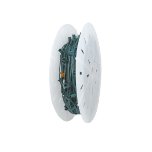 Novelty Lights 500 Feet C9/E17 Socketed Light Spool, Green Wire Bulk Reel, 8 Amp SPT-1 Wire, Commercial Grade, Indoor/Outdoor All Weather, For Cutting Custom Lengths
