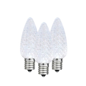 Novelty Lights 25PK C7 LED Faceted Ultra Bright Dimmable Outdoor Christmas Light Replacement Bulbs LED Replacement Bulbs, Led Bulbs, Outdoor Light Bulbs String Light Bulbs