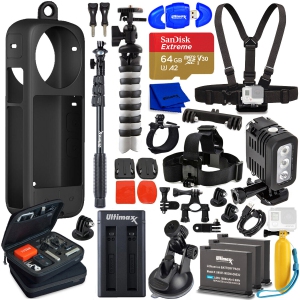 Essential Accessory Bundle for Insta360 ONE X3 Pocket Action Camera