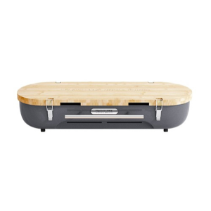 Design Nest Flip Grill Portable Charcoal BBQ with Wooden Cover as Chopping Board