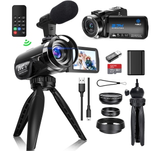 NBD Video Camera 2.7K Ultra HD 42MP Youtube Vlogging Camera 3.0” Camcorder with Remote Control
