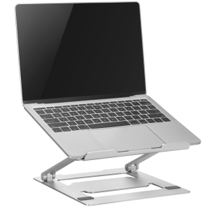 Desky Adjustable Laptop Stand Riser – Aluminum Z-Shape Frame, Height Adjustable, Silicone Pads, 11 lb Capacity