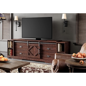 WAMPAT Modern Farmhouse TV Stand for up to 85" TVs Wood Media Console Table Storage Cabinet with Open Storage,Entertainment Center with Drawers and Adjustable Shelf for Living Room