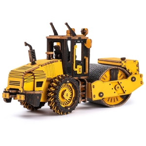 Mind Games 3D Wooden Puzzle Road Roller Model Kit for Adults Wooden Craft Puzzle for Teens for Kids