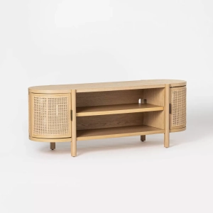 Portola Hills Caned Door Tv Stand For Tvs Up To 60"