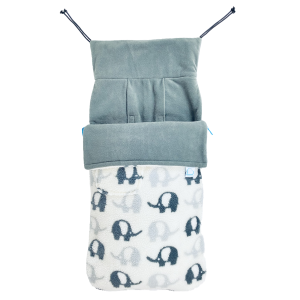 Buggysnuggle Stroller Footmuff Snuggle Sherpa: Elephant Stomp