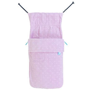 Buggysnuggle Stroller Footmuff Snuggle Fleece: Dusty Dots