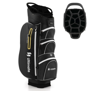 Costway Lightweight Golf Cart Bag with 15 Way Top Divider Individual Putter Well Cooler Bag
