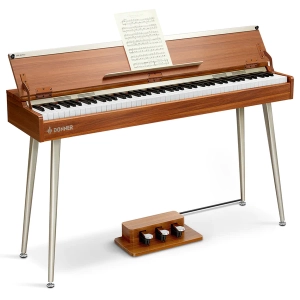 Donner DDP-80 PLUS 88 Key Weighted Wooden Upright Digital Piano with Piano Lid 3-Pedal