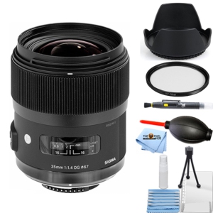 Sigma 35mm f/1.4 DG HSM Art Lens for Sony A DSLR Cameras 340205 Starter Bundle