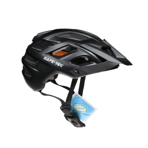 Safe-Tec Thor Helmet Bicycle Smart Helmet with Bone Conduction Speakers and Bluetooth Connected Microphone (Black, Large)