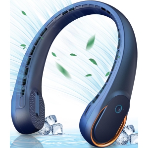 Portable Neck Fan, Personal Bladeless Neck Fans Rechargeable, Upgraded 4000mAh Battery & 360° Surrounding Air Outlet, Increase Air Volume, Ultra Quiet, Long Use Time