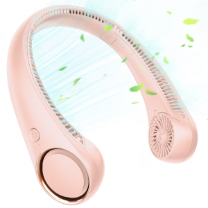 Neck Fan Portable Rechargeable, Battery Operated Neck Fans for Women 4000mAh, 360° Cooling, 3 Speeds Quiet, Personal Bladeless Small Fan Neck Cooler for Indoor Outdoor Travel