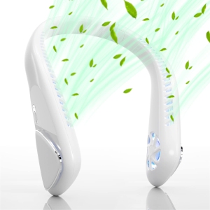 Bladeless Neck Fan - 6000mAh Portable Personal Fan, Hands-Free Battery Operated Fans USB Rechargeable (White)