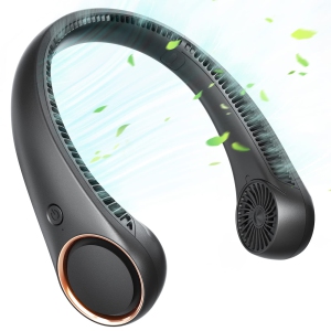 Neck Fan, Neck Fans for Men, 4000mAh USB Rechargeable Personal Fan, 3 Speeds, 360° Surround Fan, Faster Cooling, Quiet Design
