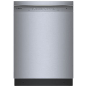 Bosch 300 Series 24" 46dB Smart Front-Control Precision Wash Pure Dry Dishwasher with Third Rack ENERGY STAR (SHE53CE5N) - Stainless Steel