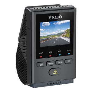 VIOFO A119 Mini 2 Dash Cam - 2K 60fps/HDR 30fps, STARVIS 2 Sensor, Voice Control, 5GHz Wi-Fi GPS, Night Vision 2.0, Buffered Parking Mode, Supercapacitor, 512GB Max