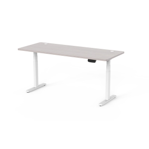 Ergoloop Oak - White Dual motor electric Sit - Stand desk 71" x 29.5" top with memory adjustments, timer and anti-collision system built on top notch quality 3 segment base