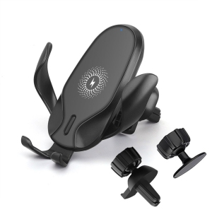 Chargeur de voiture sans fil 15W Quntis Support de téléphone de voiture Charge rapide 360° Rotation