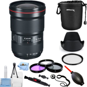 Canon EF 16-35mm f/2.8L III USM Lens 0573C002 + Lens Pouch + Filter Kit Bundle
