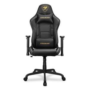 Cougar Armor Elite Office Gaming Chair - Ergonomic, High Back Premium Breathable PVC Leather Reclining Backrest Headrest & Lumbar Cushions, Royal
