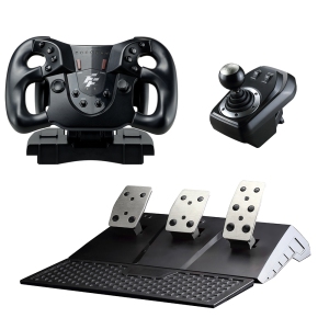 Flashfire WH63201V Monza Racing Wheel Set With Clutch - Compatible with PC, PS3, PS4, XBOX ONE, XBOX Series X/S, and Nintendo Switch