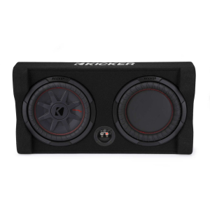 Kicker 48TRTP102 TRTP 10-inch (25cm) Thin Down Firing Subwoofer and Passive Radiator Enclosure, 2-Ohm, RoHS Compliant