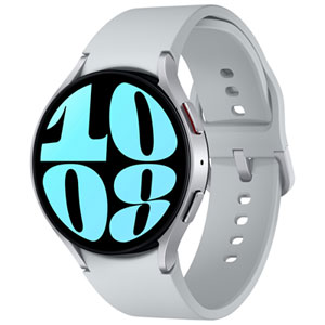 TELUS Samsung Galaxy Watch6 44mm LTE + GPS + Wi-Fi Smartwatch - Silver - Monthly Financing