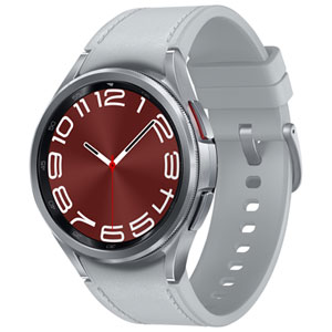 TELUS Samsung Galaxy Watch6 Classic 43mm LTE + GPS + Wi-Fi Smartwatch - Silver - Monthly Financing